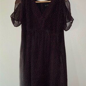 Zara Black Dress with red stars